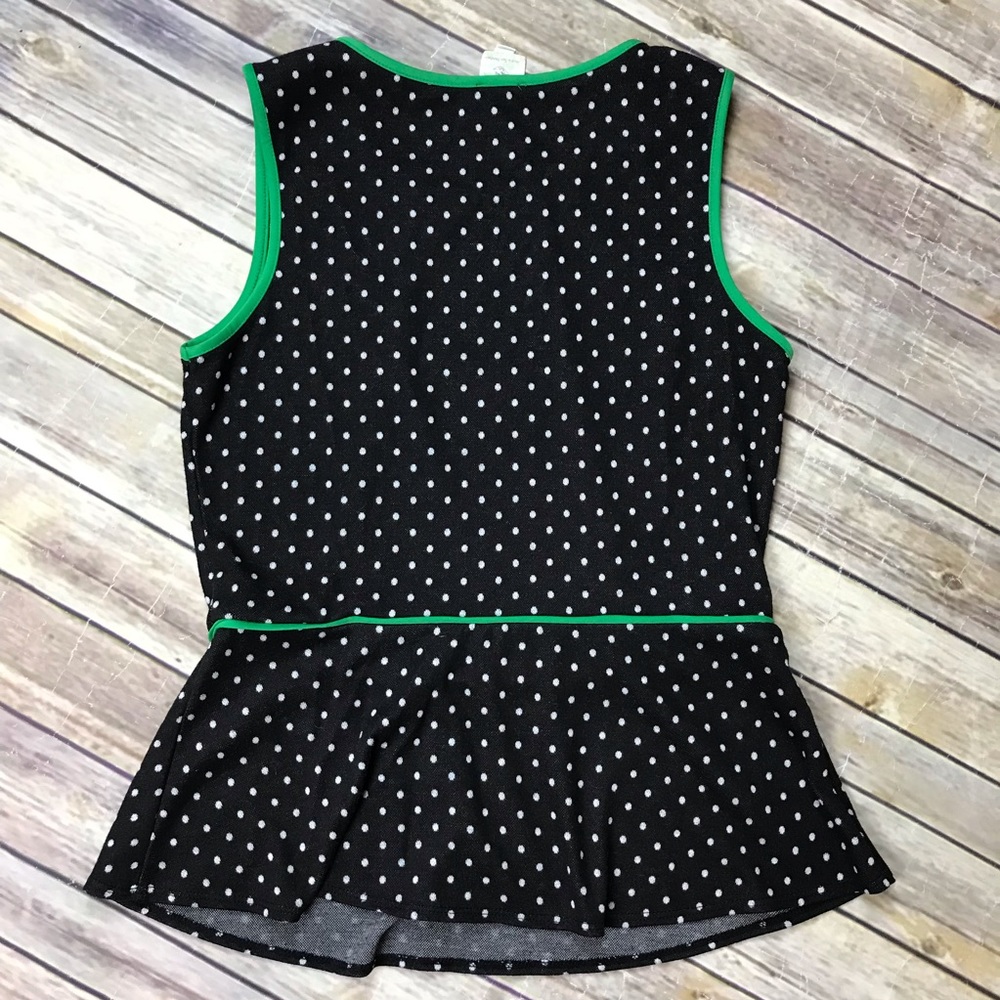 Anthropologie Weston Wear Peplum Polka Dot Top - Picture 7 of 8